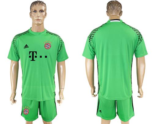 Bayern Munchen Blank Green Goalkeeper Soccer Club Jersey - Click Image to Close